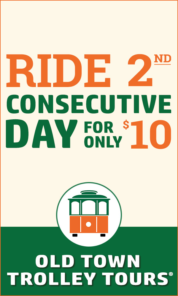 Ride Consecutive Day for only $10 - Old Town Trolley Tours
